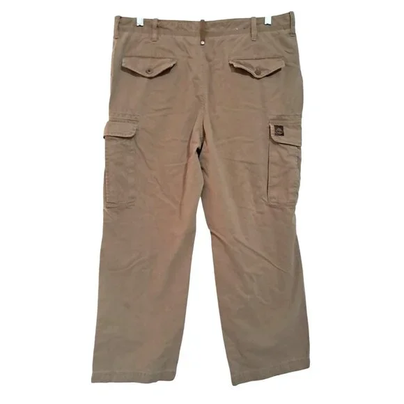 Timberland Mens Organic Cotton Cargo Pants 36x30 Brown Durable Relaxed Fit - Picture 9 of 12